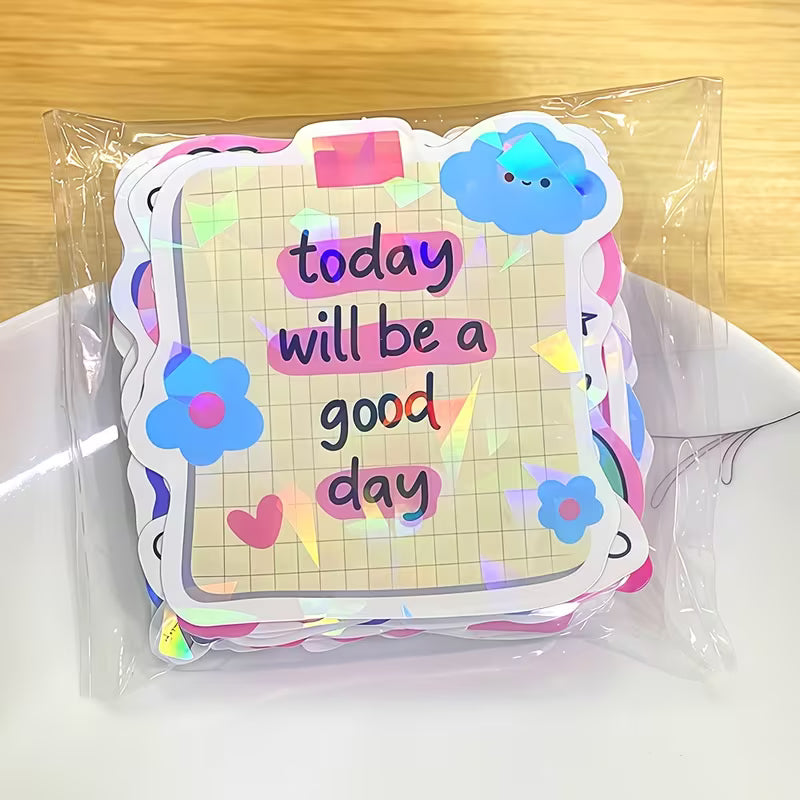 50 Holographic Shiny Irregular Shape Stickers