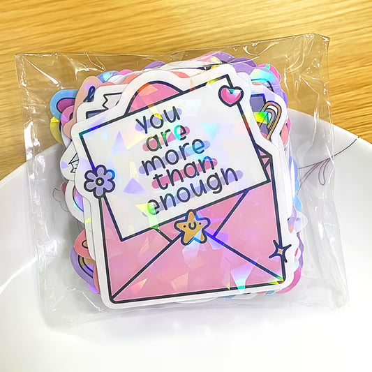 50 Holographic Shiny Irregular Shape Stickers