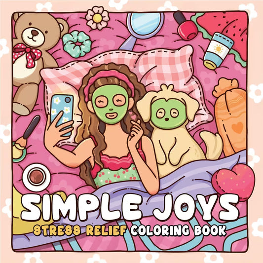Coloring Book for Adults - Stress-Relieving Doodle Book | Includes 24 Pages of Soothing Pattern Scenes | Simple Joys Cozy Home Decor DIY Hand-Painting | Creative Gift | Cost-Effective Parent-Child Interactive Activity | Suitable